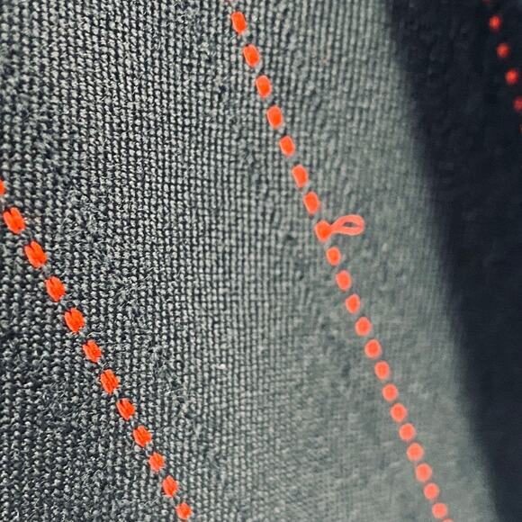 State of Claude Montana Blazer Wool Pinstripe Open Front Black Red Womens 8 42 - Picture 7 of 13